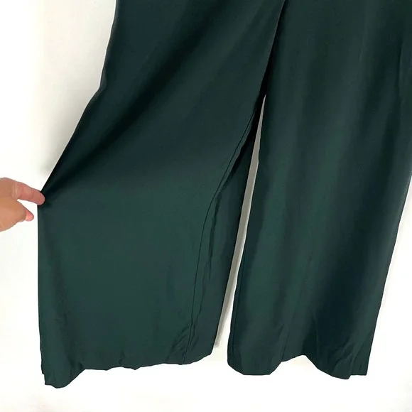 Adam‎ Lippes Green Jumpsuit Long Sleeve Wide Leg Crepe Career Casual Sz 6 - Picture 13 of 16